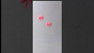 Ribbon Stitch 🎀🎗️youtubeshorts trendingshorts ribbonembroidery artandcraft [upl. by Cade]