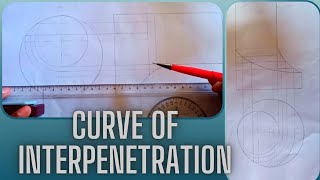 Curve of interpenetration TCurve engineering drawing [upl. by Cosetta]