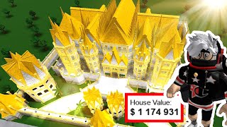 BLOXBURG GOLDEN CASTLE TOUR 11MILLION [upl. by Friedland]