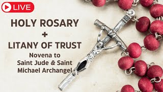 Day 4 LIVE Rosary Today amp Litany of Trust  Novena to Saint Jude and Saint Michael [upl. by Hsot]