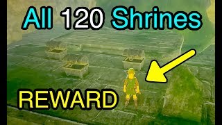 All 120 Shrines and Reward Green Tunic Uniform  Legend of Zelda Breath of the Wild [upl. by Cathie705]