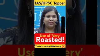 IASUPSC Toppers English Roasted❗Use of Very viralvideo comedy viralshorts ShortsFeed [upl. by Asilrac]