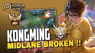 GAMEPLAY KONGMING LOCK HERO  RECOMMENDED PICK IN HIGH RANKED  100 BROKEN  Honor Of Kings [upl. by Sullivan607]