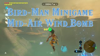 8000m BirdMan Game  from Ridgeland Tower to Eventide Island  Mid Air Wind Bomb  Zelda BotW [upl. by Bloem140]