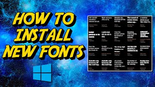 Windows 10 How to Install Fonts on Your PC [upl. by Jakoba]