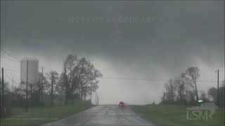 03172021 Tuscaloosa AL  Tornado close range with large debris thrown in the air [upl. by Googins]