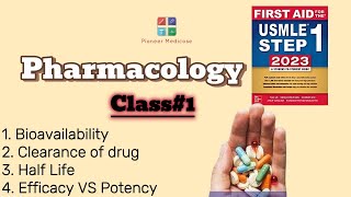 USMLE STEP1 General Pharmacology Class1 Bioavailability Clearance of drug Efficacy Potency [upl. by Anovahs]