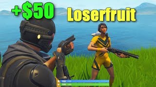 I Paid Him 50 to Kill Loserfruit in Fortnite [upl. by Arracat]