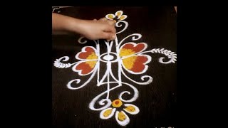 daily use rangoli  beautifull rangoli kolam  smallrangolidesign  freehand designs  muggulu [upl. by Ayaj]