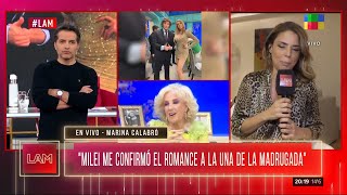 MARINA CALABRÓ REVELÓ DETALLES del ROMANCE del AÑO ENTRE MILEI y FÁTIMA FLÓREZ [upl. by Vladi]