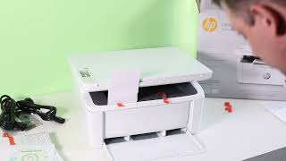 HP LaserJet Pro MFP M28w Распаковка и обзор [upl. by Anik21]