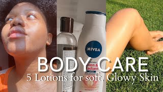 5 affordable body lotions for soft glowy ✨ skin  All Skin Types  stives vaseline [upl. by Chrystel]