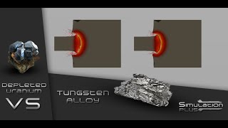 Depleted Uranium Vs Tungsten Alloy  Armour Piercing Simulation [upl. by Drida]