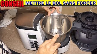 monsieur cuisine plus  mettre le bol sans forcer conseil [upl. by Vas513]