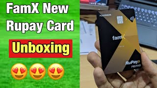 FamX Rupay Card Unboxing  Fampay New Rupay Card Unboxing  Famcard Rupay Unboxing [upl. by Lionello764]