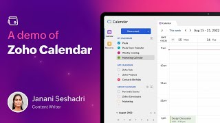 A quick demo of Zoho Calendar  Online calendar for business [upl. by Akital]