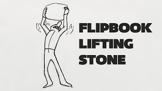 Flipbook lifting stone  flipbook  Flipbook with sound  anime [upl. by Nnylg896]