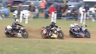 FANTASTIC 1000cc RH SIDECARS ON GRASS [upl. by Anstice419]