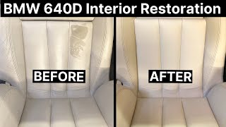 BMW 640D Leather Colour Restoration  leathercarecom [upl. by Cyrano]