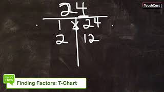 Finding FactorsTChart Method [upl. by Modesta]