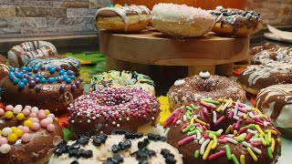 Donuts selber machen  Donut ohne frittieren  nur im Backofen  ideal für Halloween Geburtstag usw [upl. by Noiroc11]