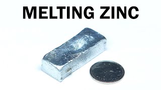 Melting Zinc Battery Casings into an Ingot [upl. by Baxter331]