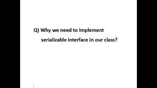 Why we need to implement Serializable interface in our class  Latest update 2024RealTime [upl. by Sew245]