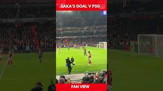 🔴 UNSEEN Angle Sakas goal PSG v ARSENAL UCL [upl. by Elleinwad]