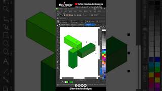 Quick 3D Logo Design in Corel Draw hevlendordesigns coreldraw 3D [upl. by Naashom]