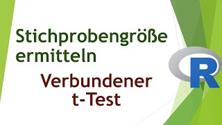 Stichprobengröße beim tTest mit verbundenen Stichproben in R  Analysieren in R 100 [upl. by Bergmans]