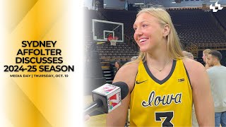 Iowas Sydney Affolter discusses 202425 season  Media Day  Thursday Oct 10 [upl. by Eolande]