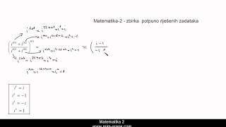 vjbr7 Kompleskni brojevi  potpuno riješeni zadaci  Matematika 2  instrukcije po zbirci [upl. by Nimra986]