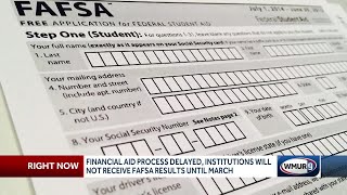 FAFSA application setback concerns financial aid offices [upl. by Aramahs]