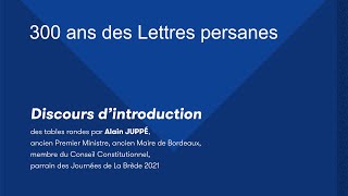 300 ans des Lettres Persanes  Discours d’introduction [upl. by Nomead244]