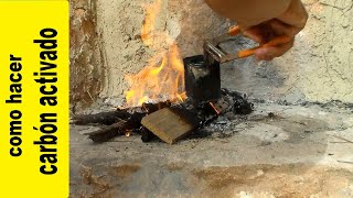 Como hacer carbón activado carbón vegetal o algodón carbonizado de supervivencia y bushcraft [upl. by Imled741]