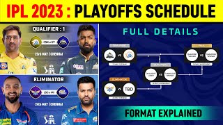 IPL 2023 Playoffs Schedule amp Format Explain  IPL Semifinal 2023 Schedule  IPL 2023 Qualified Teams [upl. by Alice]