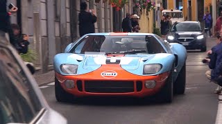 2x Le Mans winning Ford GT40 SOUND at Villa dEste [upl. by Lander]