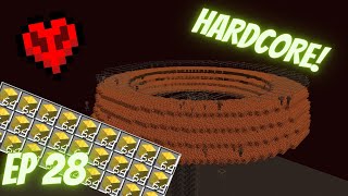 Making an OP gold farm in HARDCORE SUPERFLAT minecraft [upl. by Chastain]