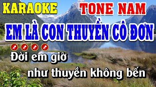 Em Là Con Thuyền Cô Đơn Karaoke Tone Nam Beat Chuẩn Dễ Hát  Linh Linh Karaoke [upl. by Dammahom724]