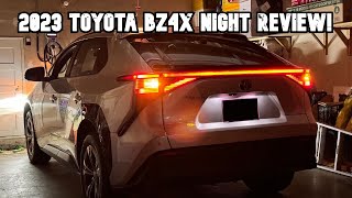 2023 Toyota bZ4X NIGHT LIGHTING REVIEW  Super Efficient EV [upl. by Dry415]