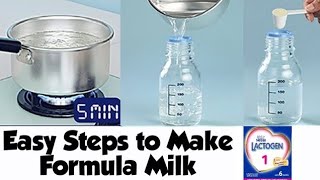 Lactogen  Steps to Make Formula Milk  Lactogen Stage 1234 [upl. by Olocin]