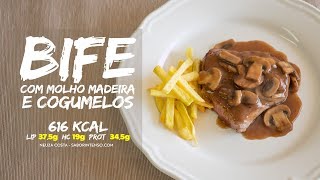 Bife com Molho Madeira e Cogumelos [upl. by Zara]