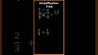 fraction simplification tricks maths mathsbyajaysirajaysirkiepathshala ytshorts shortsvideo [upl. by Enier]