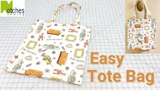 How to make a Simple Tote Bag DIY Easy Sew to Sell [upl. by Nylodnewg]