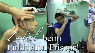 Türkischer Herrenfriseur BARBIER  Zadiel lässt sich die Haare schneiden Frisurentipps für Männer [upl. by Rodrich]