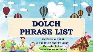 Dolch Phrase List basic reading words l TeachKarte [upl. by Jasun818]