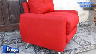 TAPIZADO DE SILLON  TELA ROJA [upl. by Dunkin]