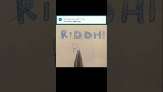 Logo name Riddhi Comment your names logo graphicdesign viral ytshorts trending shorts [upl. by Gniw225]