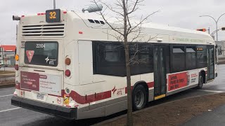 RTL Longueuil 2021 Novabus lfs HEV Hybrid Quick Ride on 22104 on Route 32 with new Opus Validators [upl. by Mahtal]