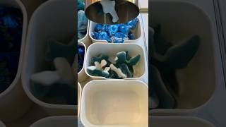 asmr blue snack box restock 💙🌀🦋 asmr restock satisfying snackbox candy snacks [upl. by Navak918]